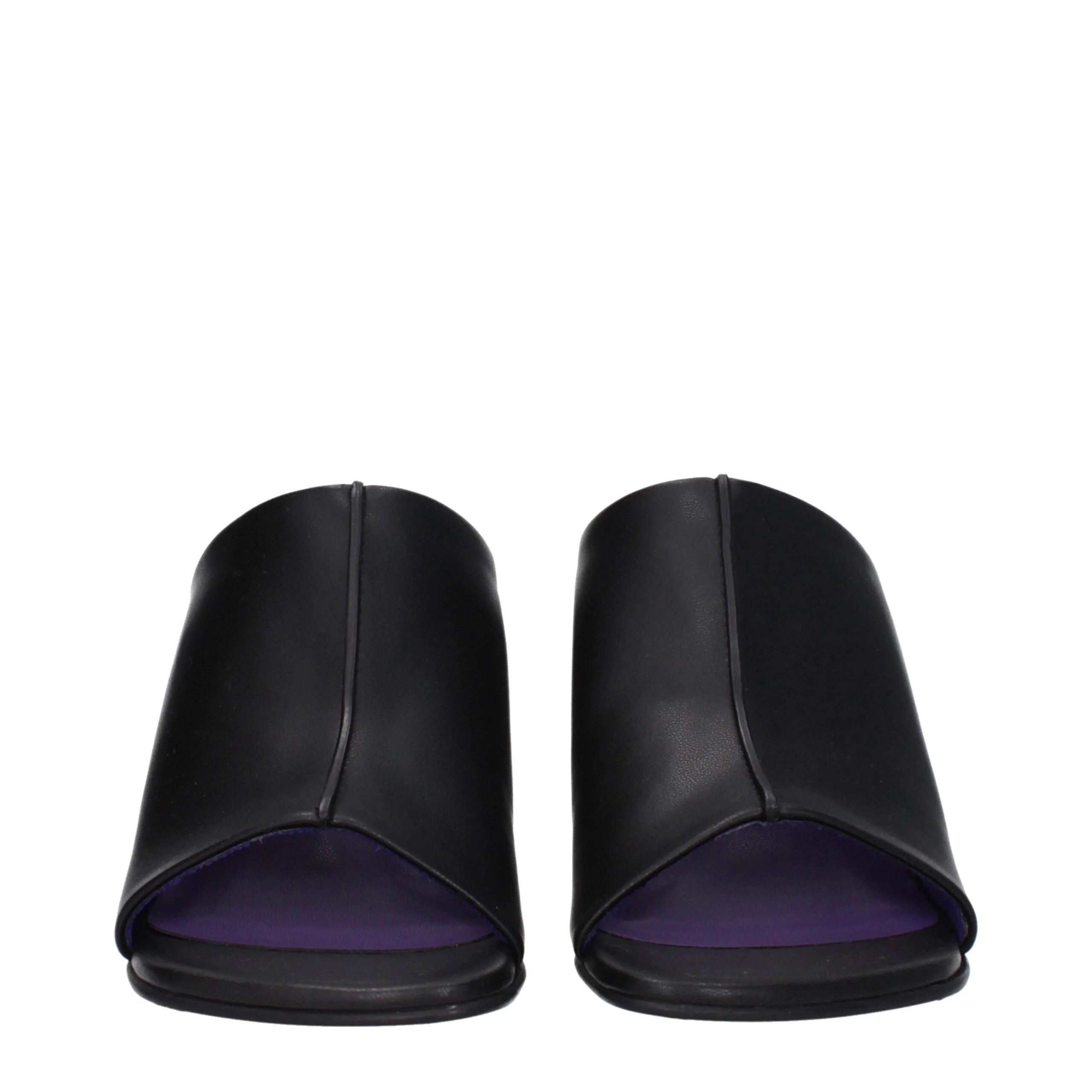 Stella McCartney Black Leather Stiletto Heels Sandals