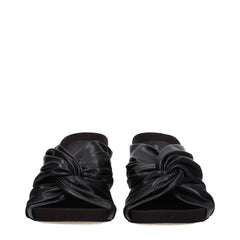 Sandales à talons stilettos en cuir noir Stella McCartney