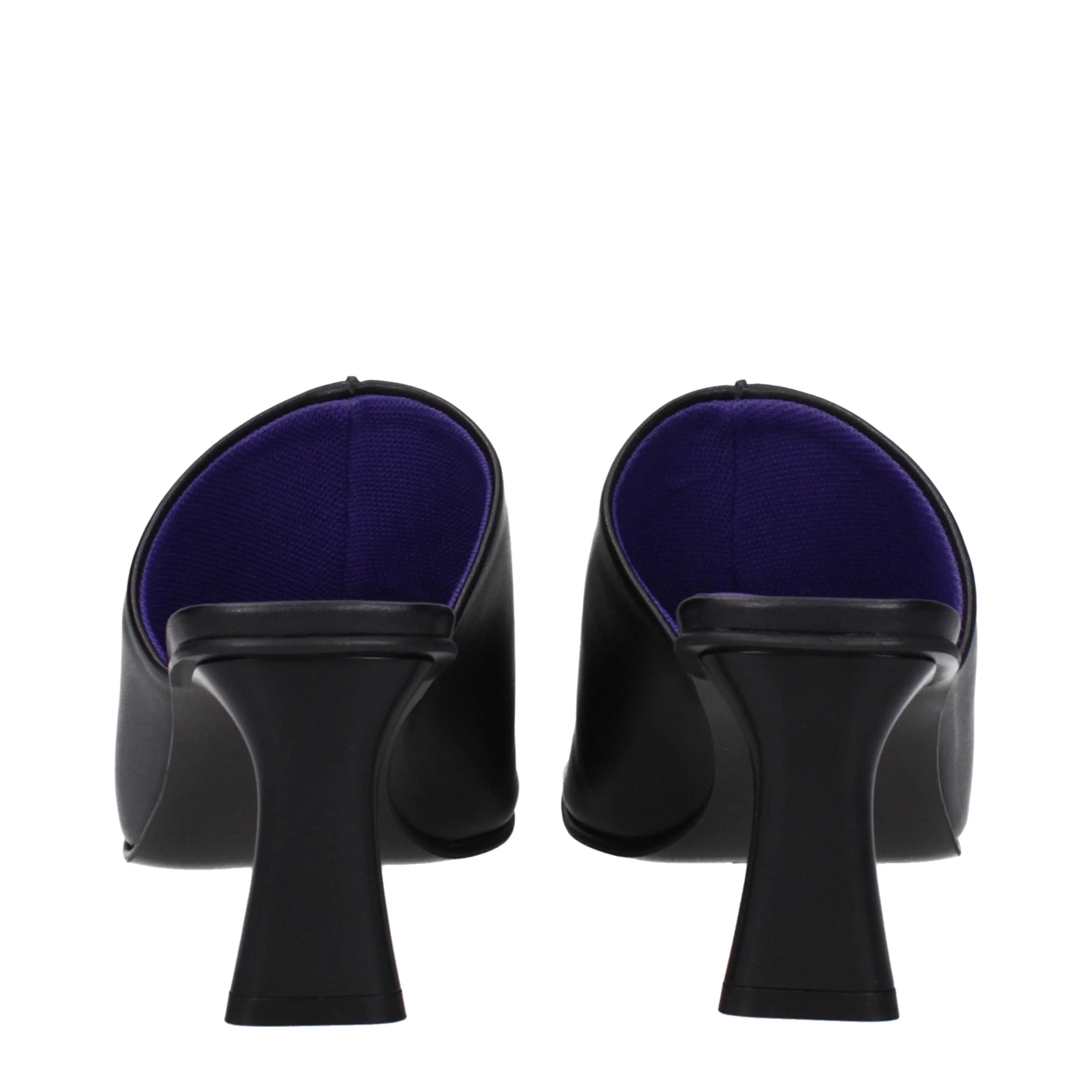 Stella McCartney Black Leather Stiletto Heels Sandals - Sandals