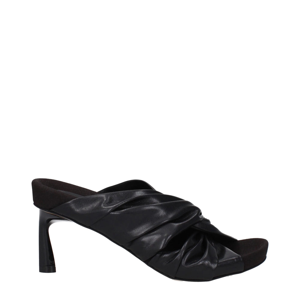 Sandales à talons stilettos en cuir noir Stella McCartney