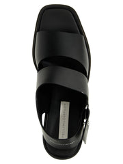 Stella McCartney Black Polyester Wedge Sandals - EU40/US10
