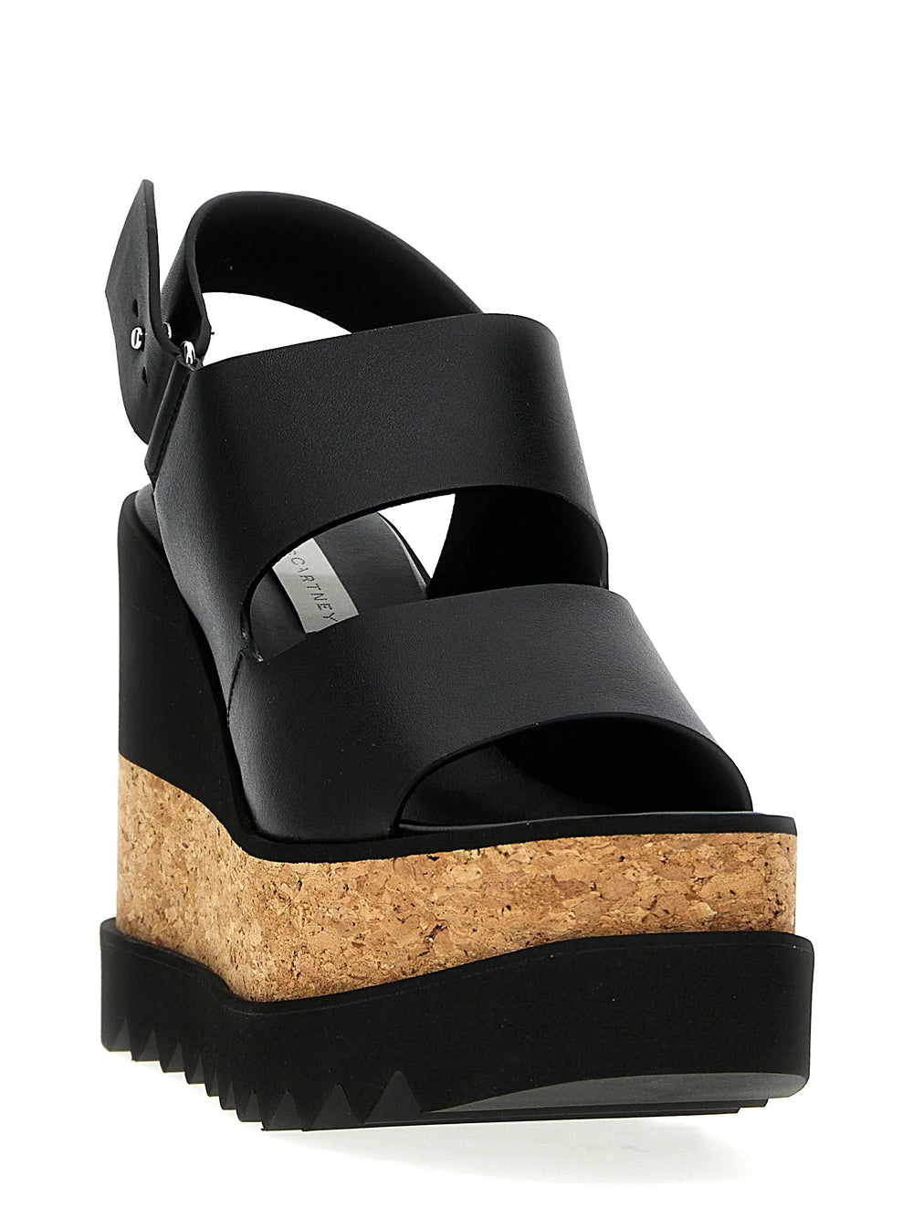 Stella McCartney Black Polyester Wedge Sandals - EU40/US10