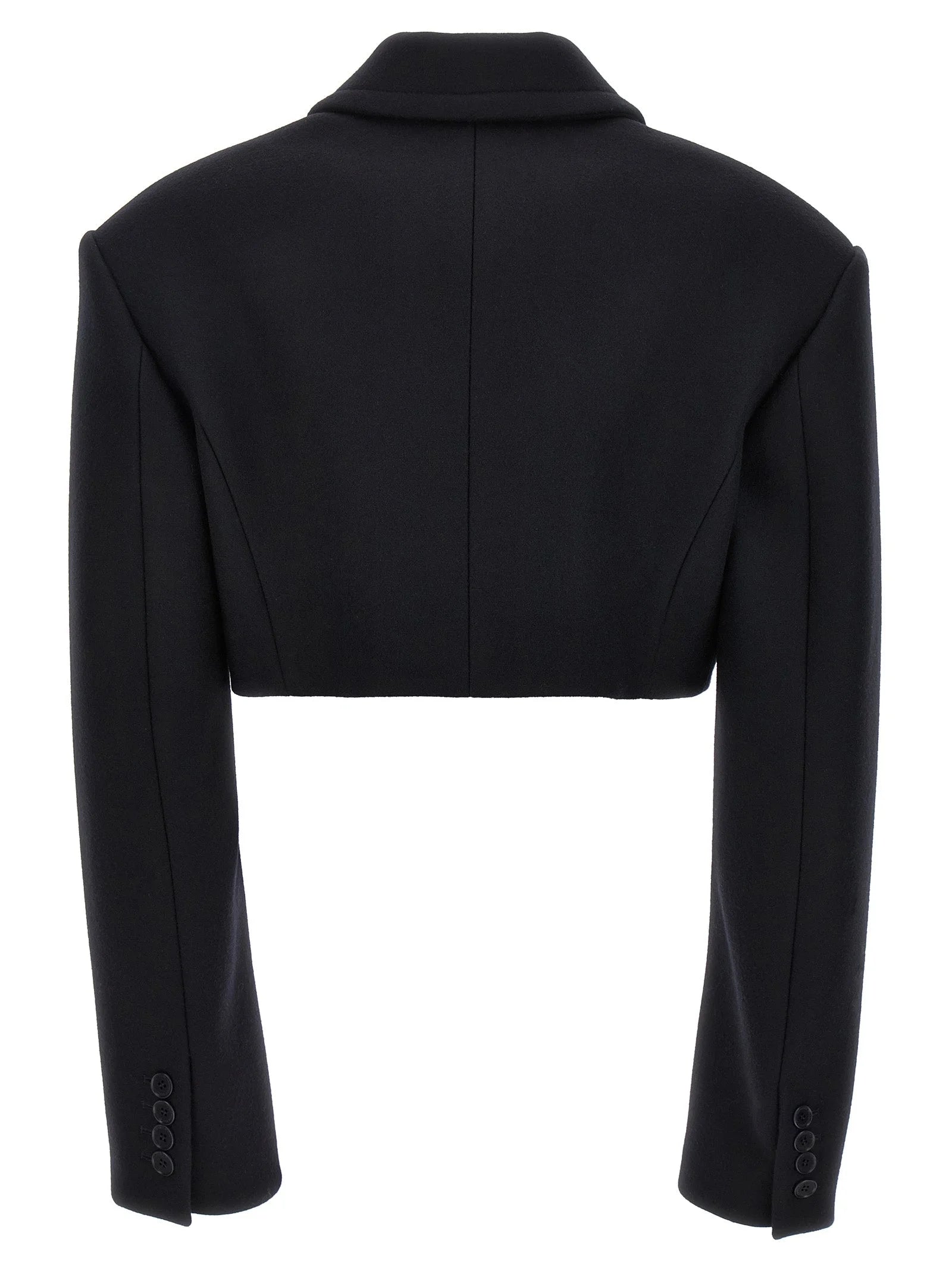 Stella McCartney Black Wool Full-Length Jacket - IT38