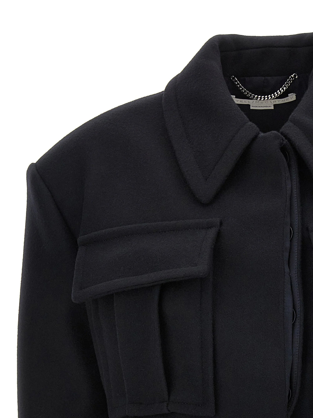 Stella McCartney Black Wool Full-Length Jacket - IT38