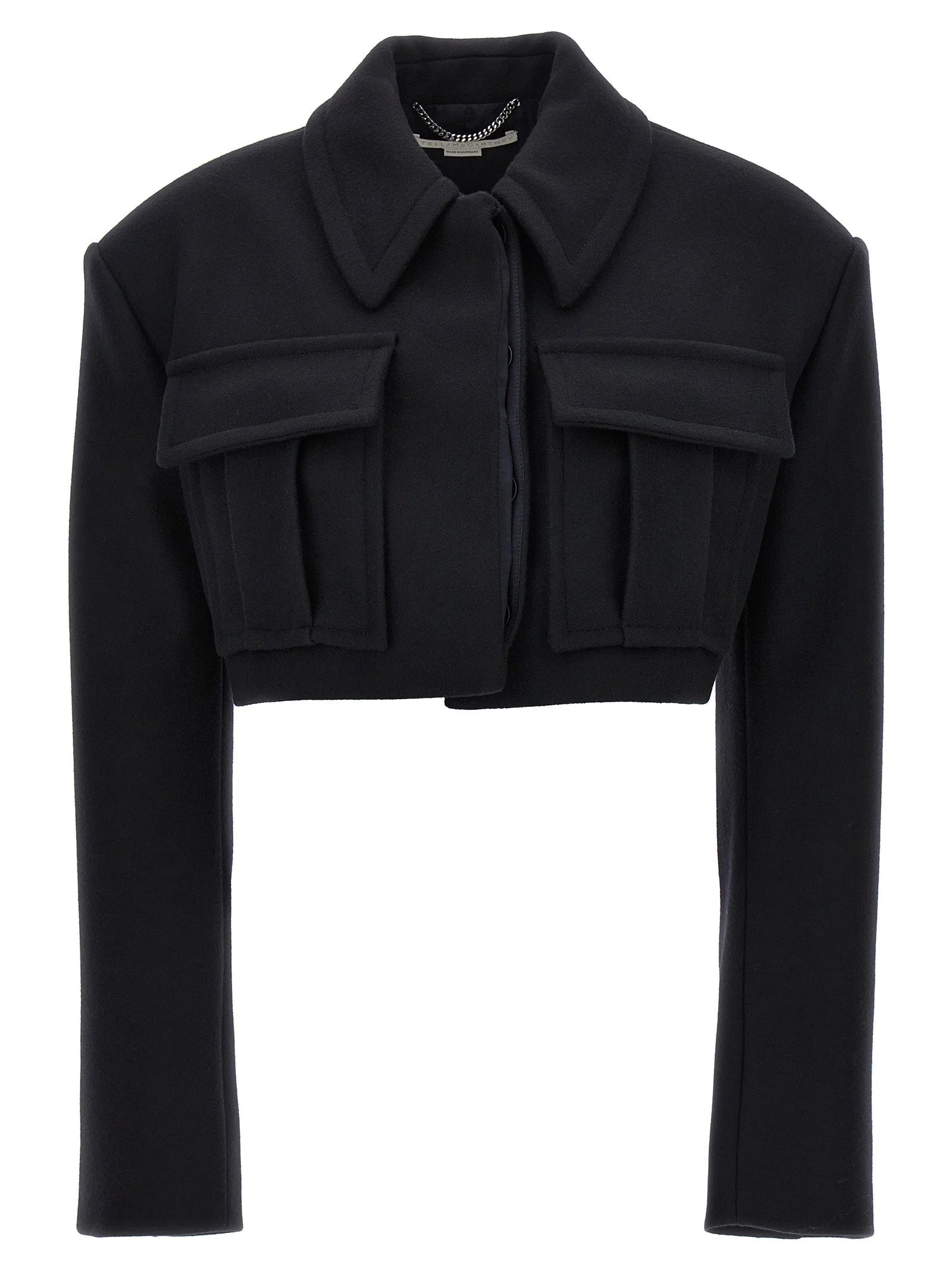 Stella McCartney Black Wool Full-Length Jacket - IT38