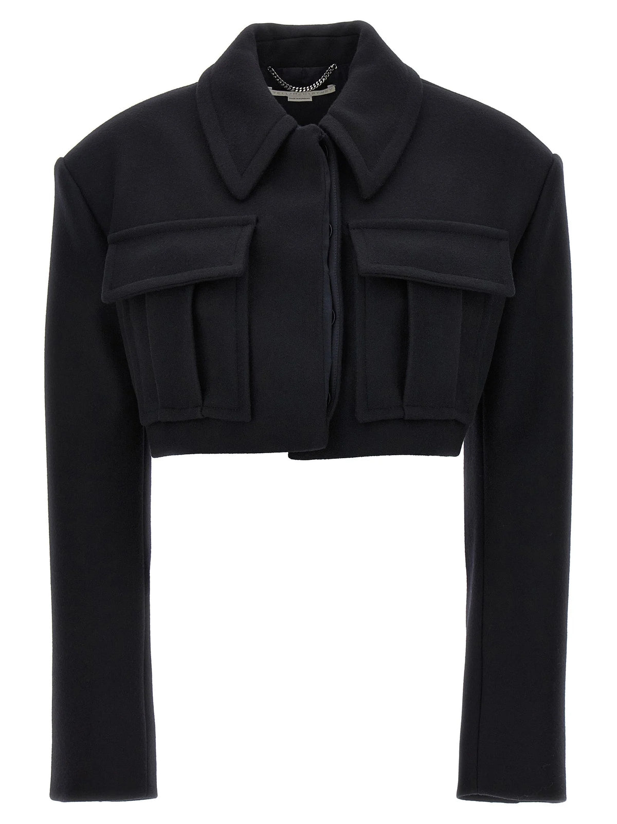 Stella McCartney Black Wool Full-Length Jacket - IT38