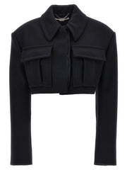 Stella McCartney Black Wool Full-Length Jacket - IT38