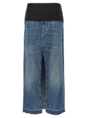 Stella McCartney Blue Cotton Mini Skirt - S