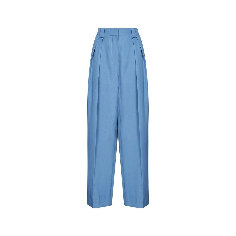 Stella McCartney Blue Linen Casual Pants - 40
