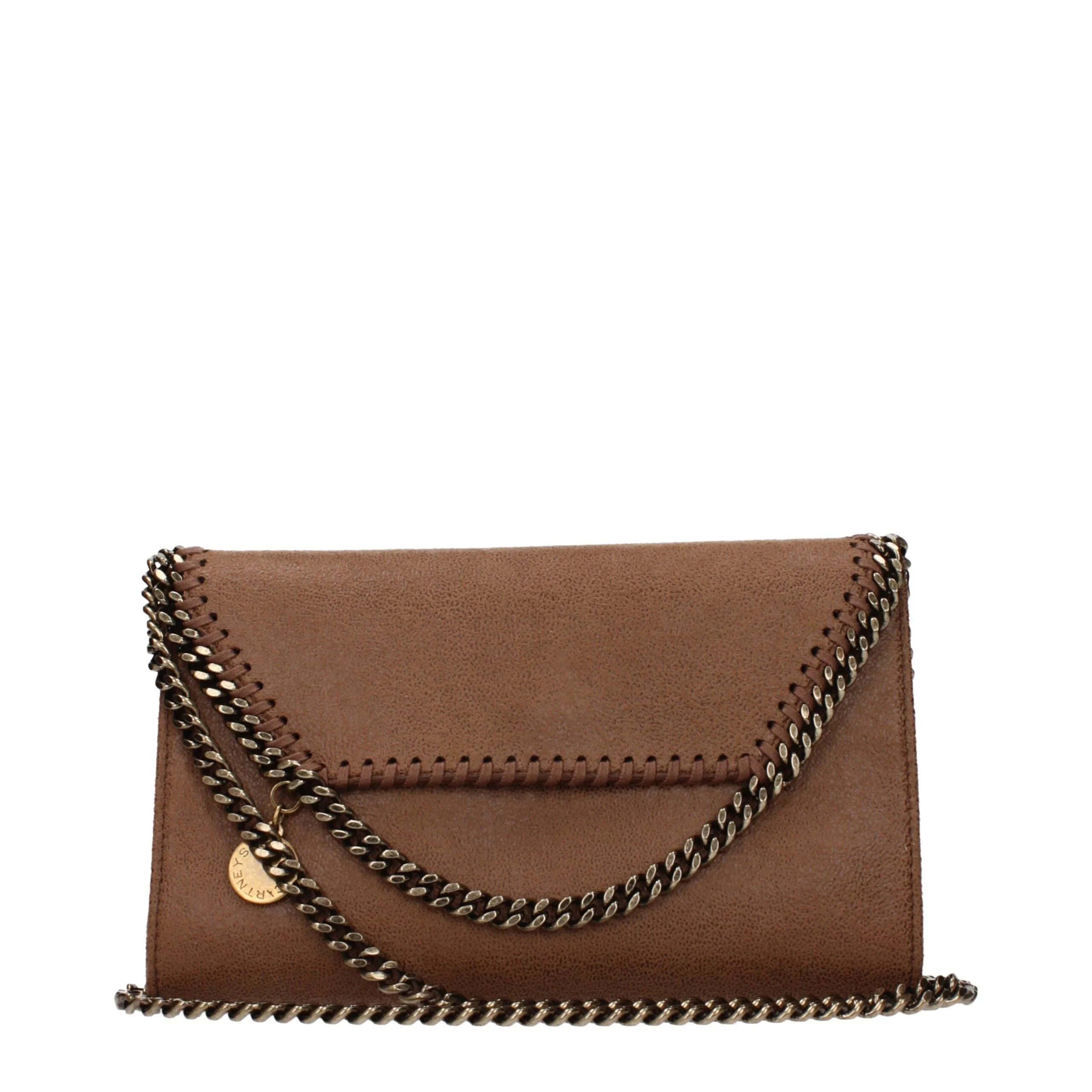 Stella McCartney Brown Leather Clutch Bag