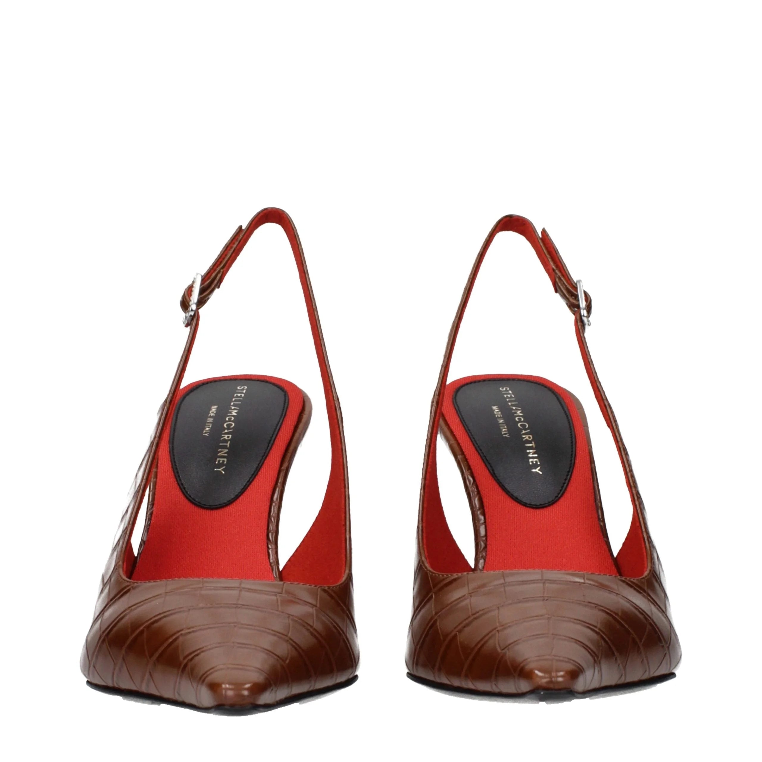 Stella McCartney Hnedé kozené pumpy