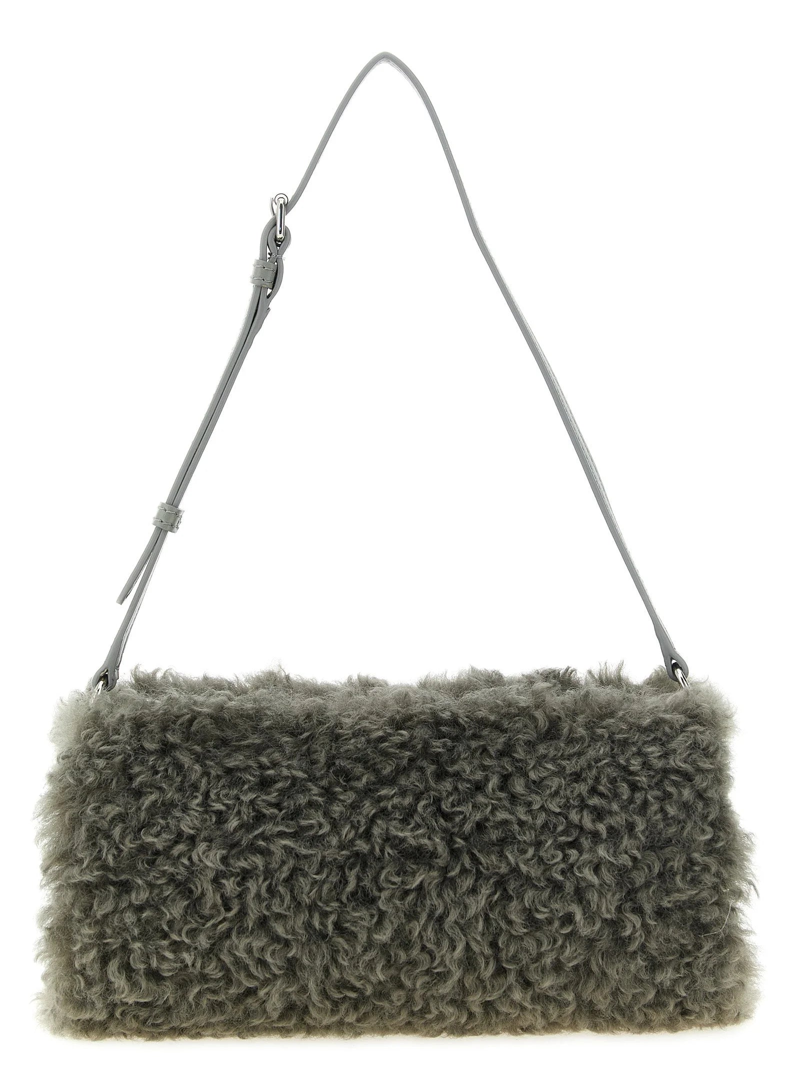 Stella McCartney Gray Polyester Clutch Bag