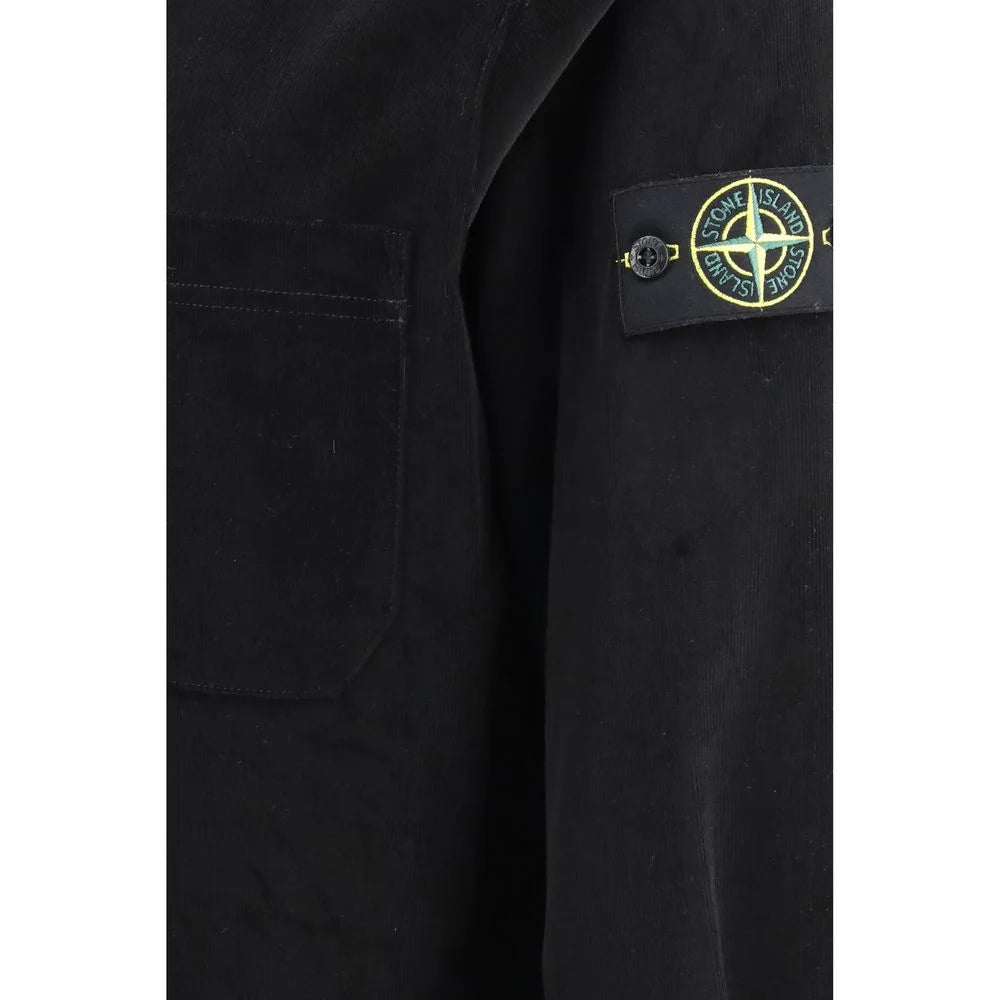 Stone Island Black Cotton Dress Shirt - M