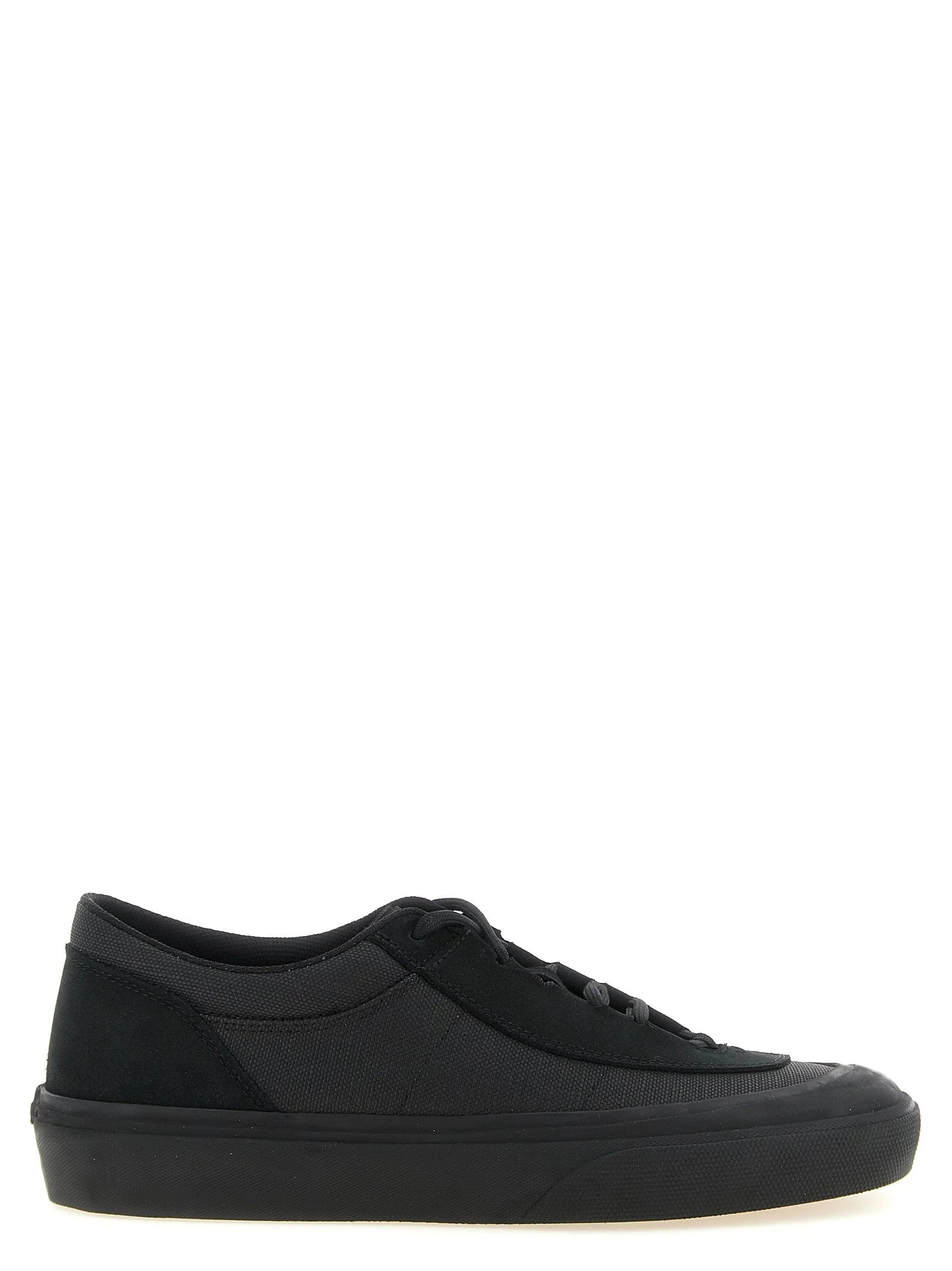 Stone Island Black Cotton Low Top Sneakers