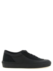 Stone Island Black Cotton Low Top Sneakers