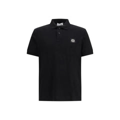 Stone Island Black Cotton Polo Shirt