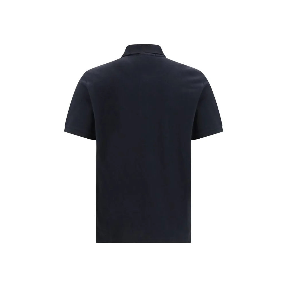 Stone Island Black Cotton Polo Shirt - L