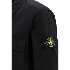 Stone Island Black Cotton Shortsleeve Shirt - M