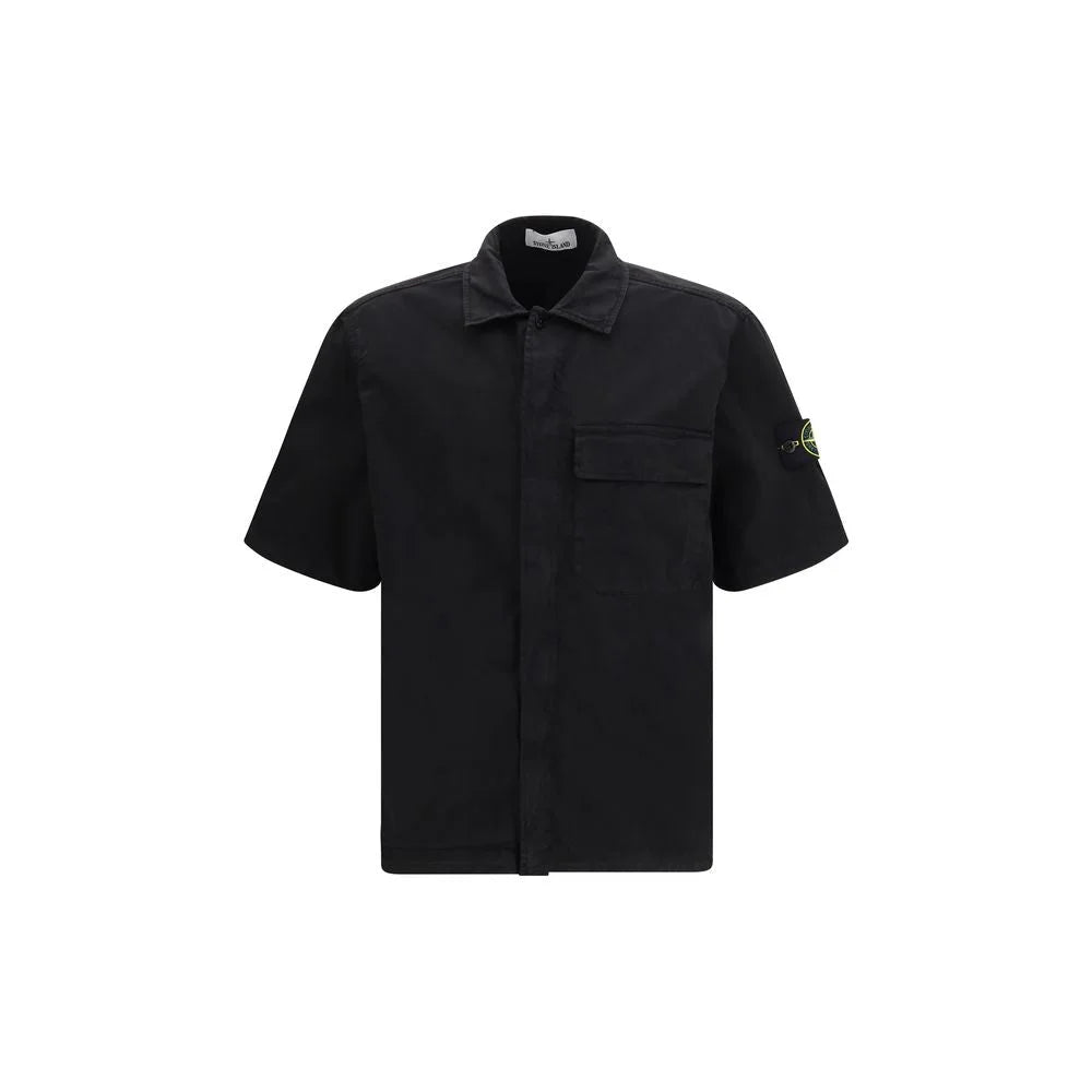 Stone Island Black Cotton Shortsleeve Shirt - M