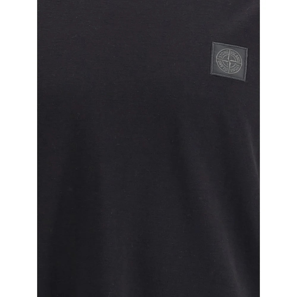 Stone Island Black Cotton T-Shirt