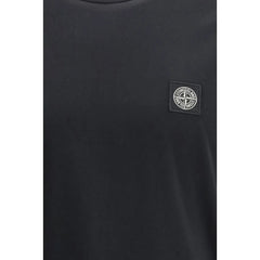 Stone Island Black Cotton T-Shirt - L