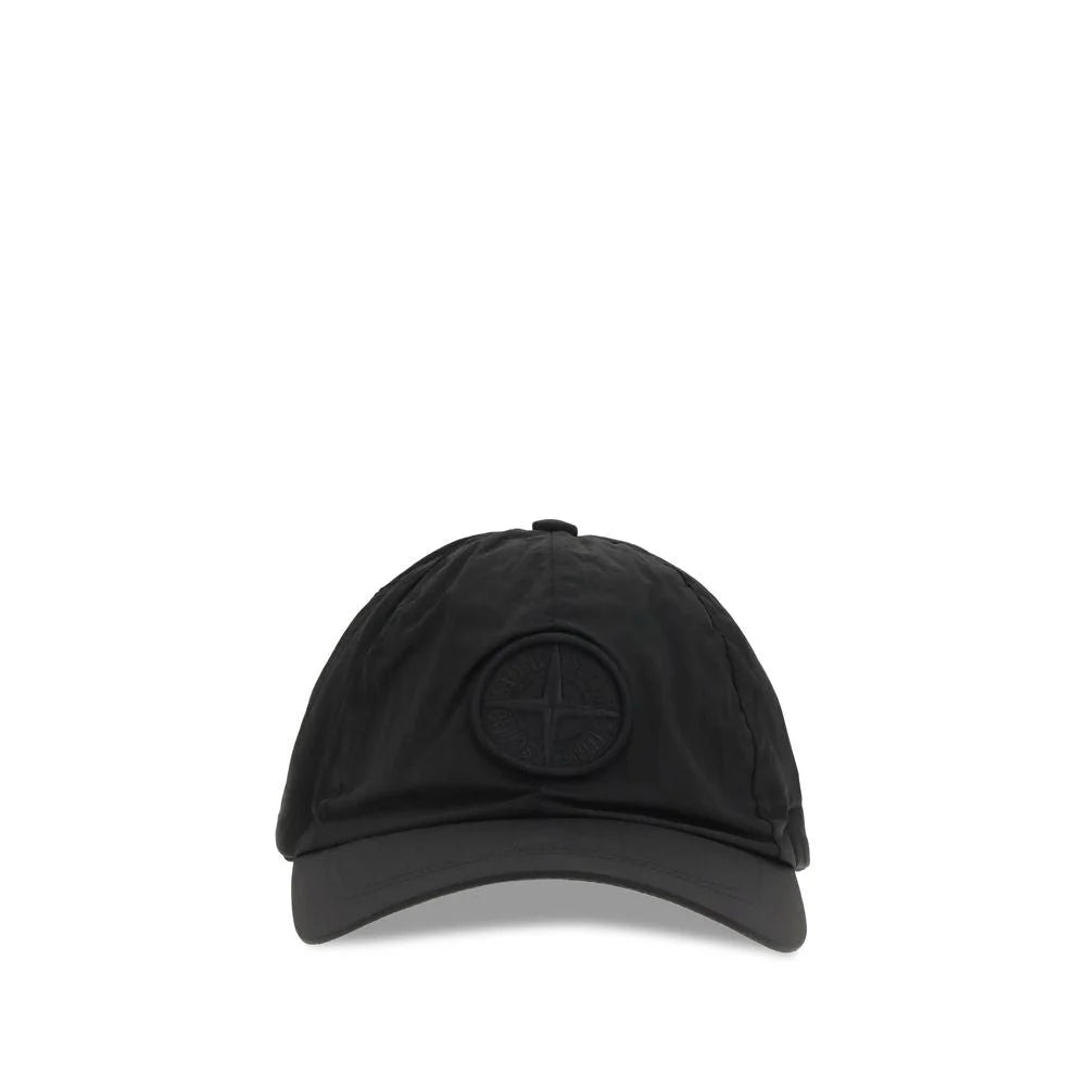 Stone Island Black Nylon Cap (Baseball Hat) - L