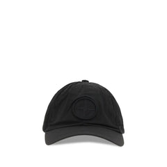 Stone Island Black Nylon Cap (Baseball Hat) - L
