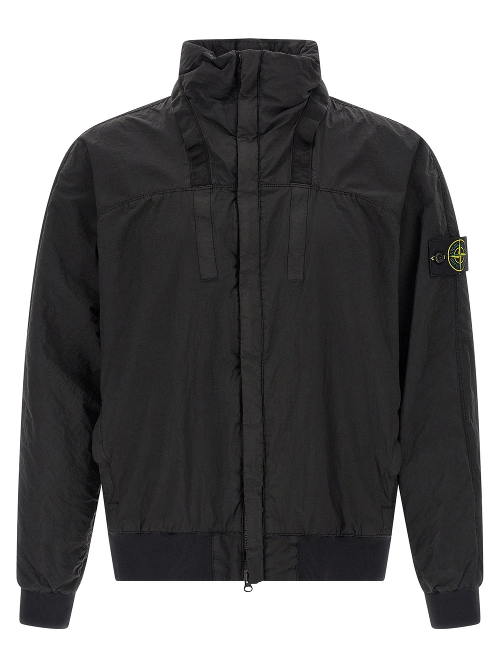 Stone Island Black Polyamide Bomber