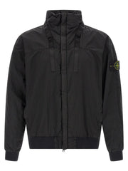 Stone Island Black Polyamide Bomber