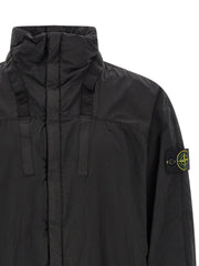 Stone Island Black Polyamide Bomber