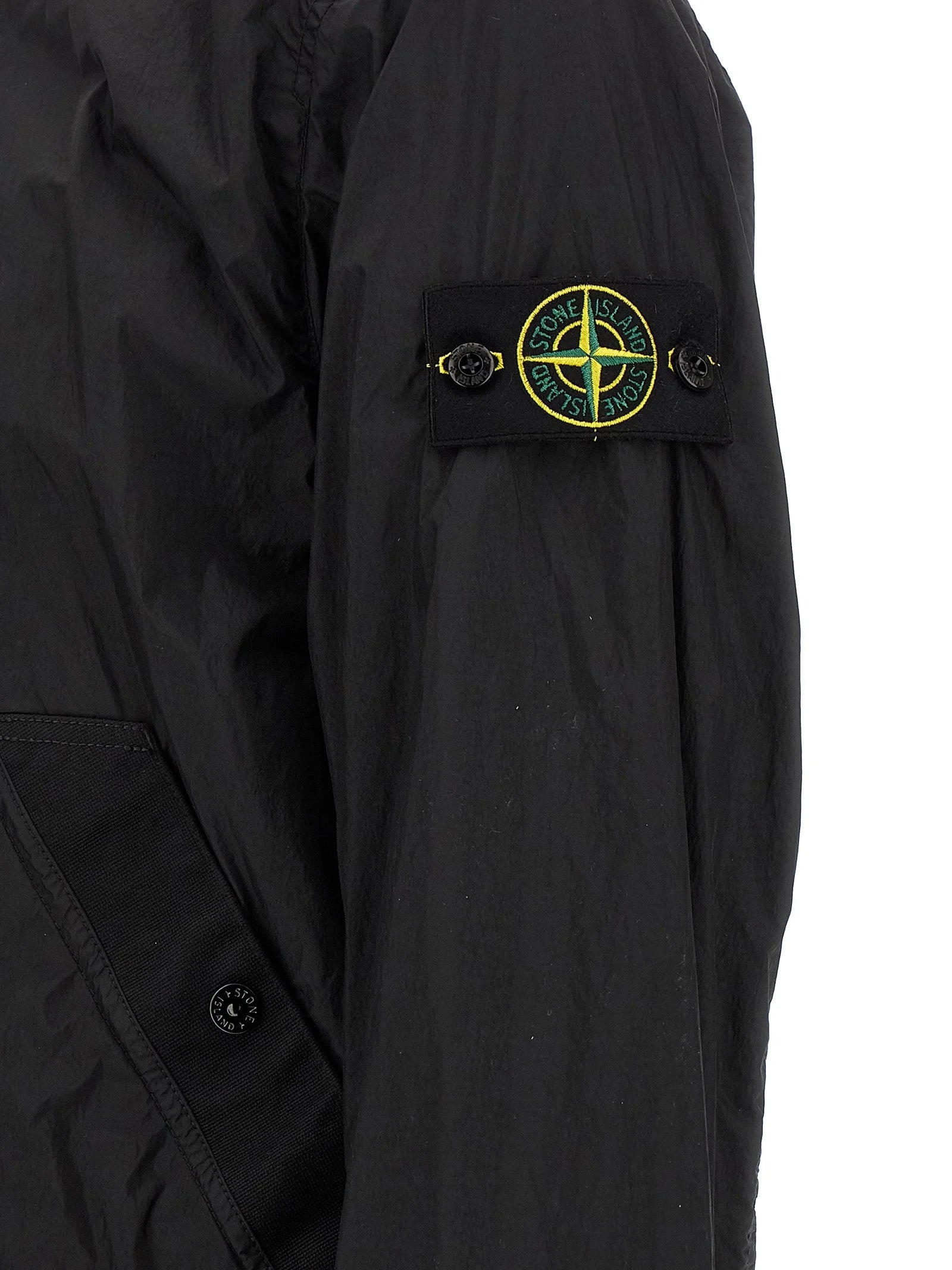 Stone Island Black Polyamide Full-Length Jacket - S