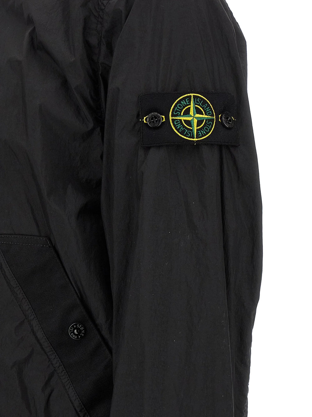 Stone Island Black Polyamide Full-Length Jacket - S