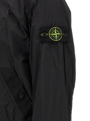 Stone Island Black Polyamide Full-Length Jacket - S