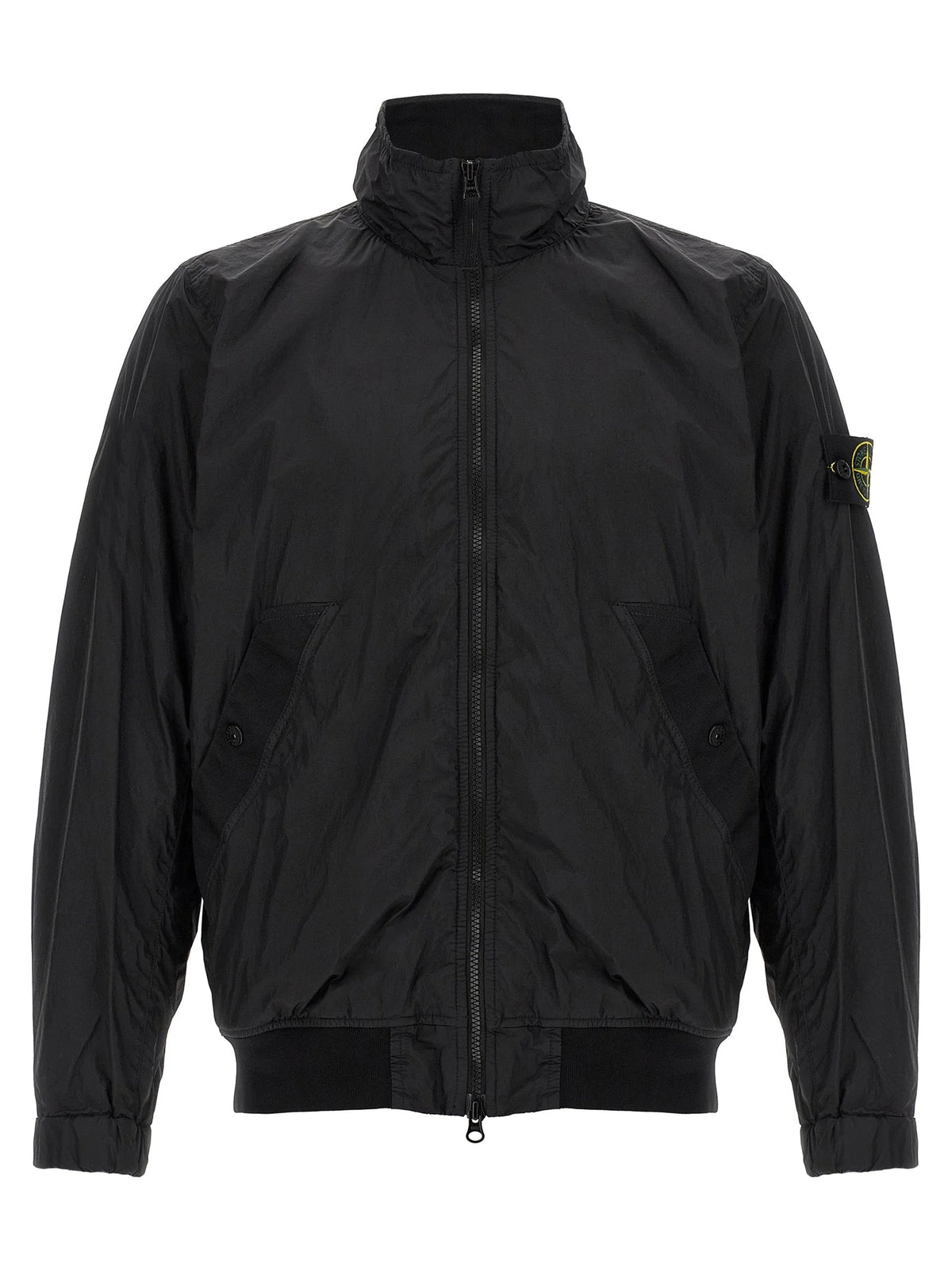 Stone Island Black Polyamide Full-Length Jacket - S