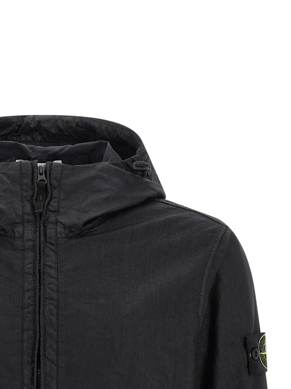 Stone Island Black Polyamide Shell Jacket - L