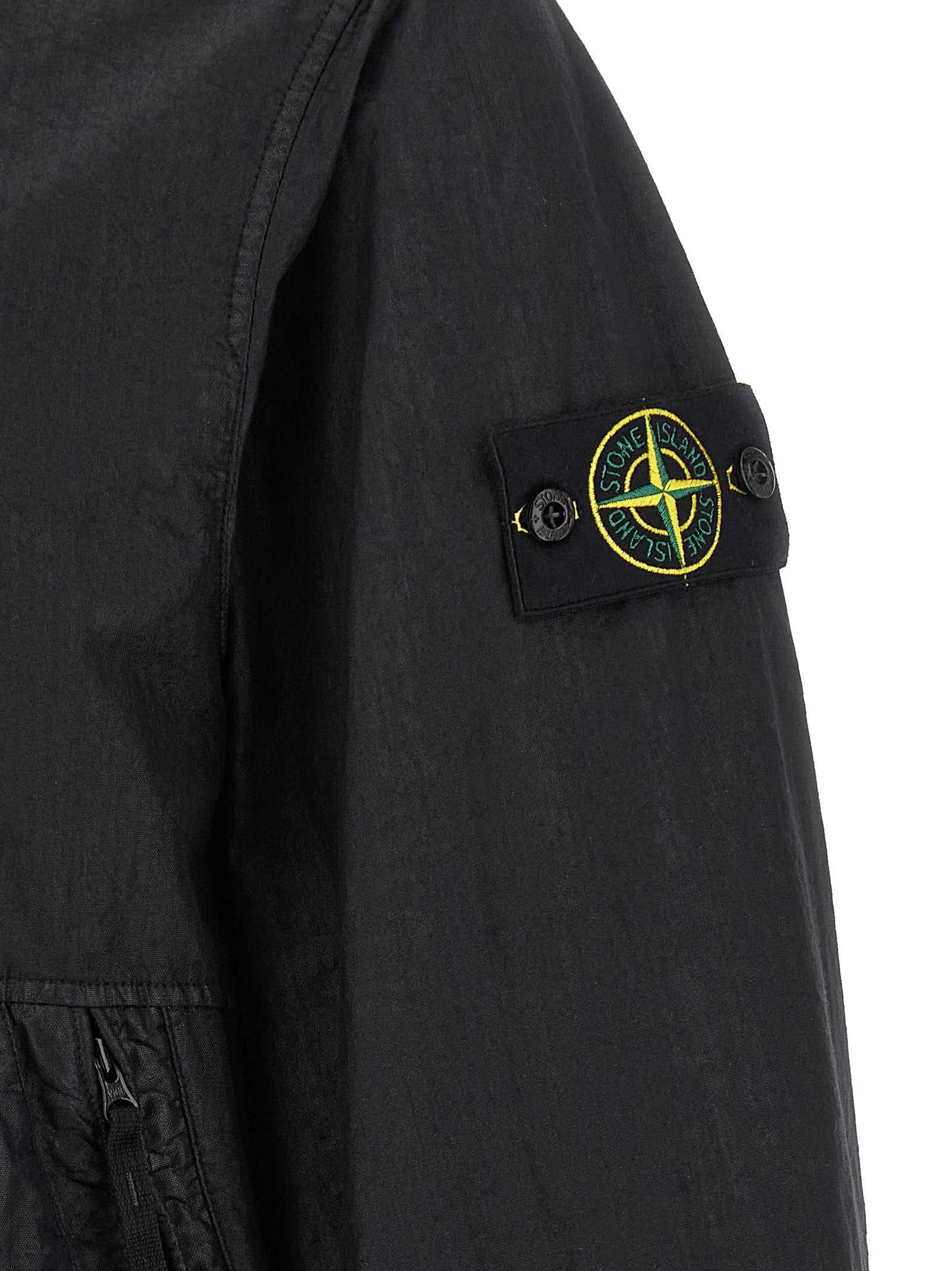 Stone Island Black Polyamide Shell Jacket - L