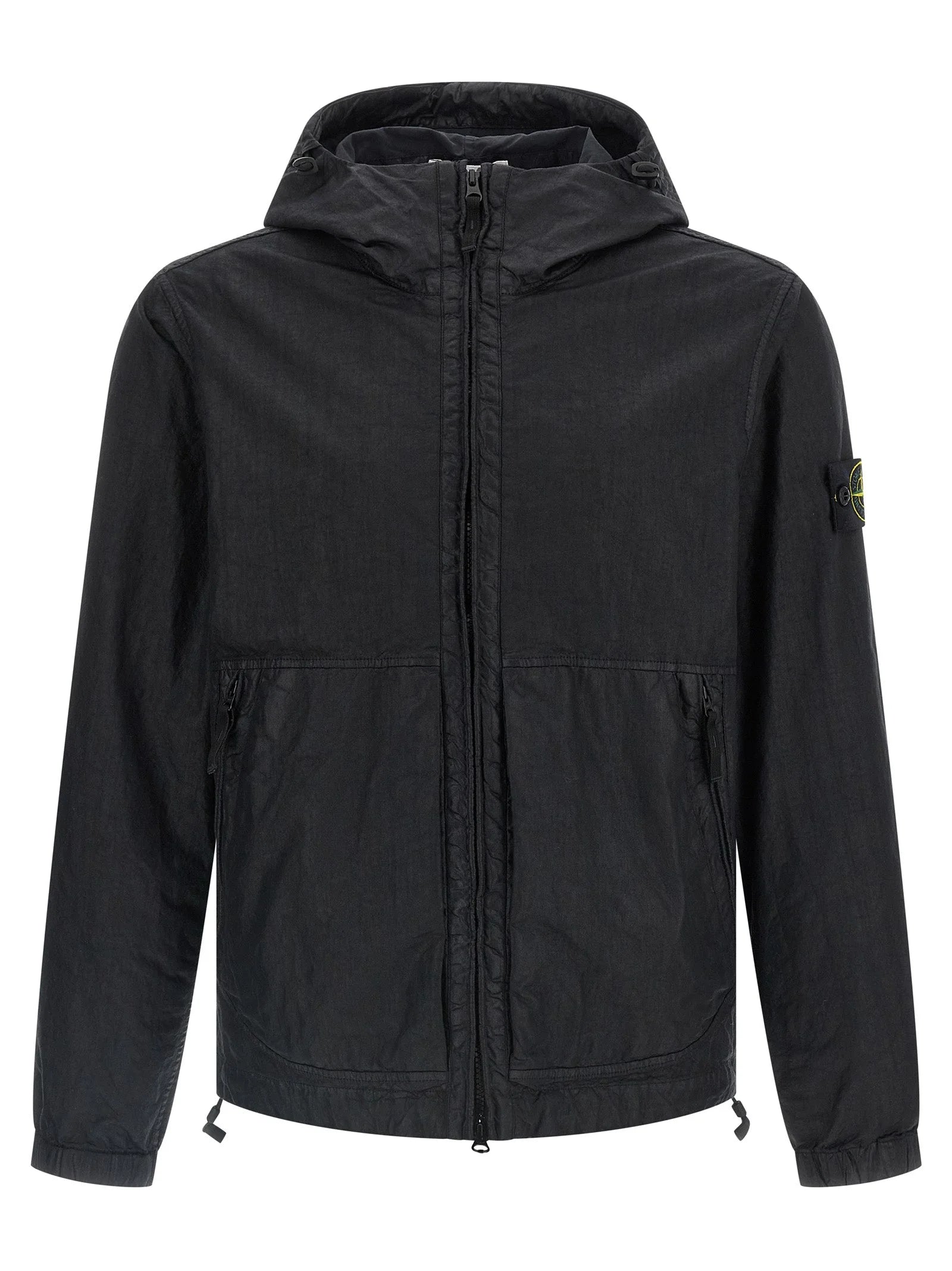 Stone Island Black Polyamide Shell Jacket - L