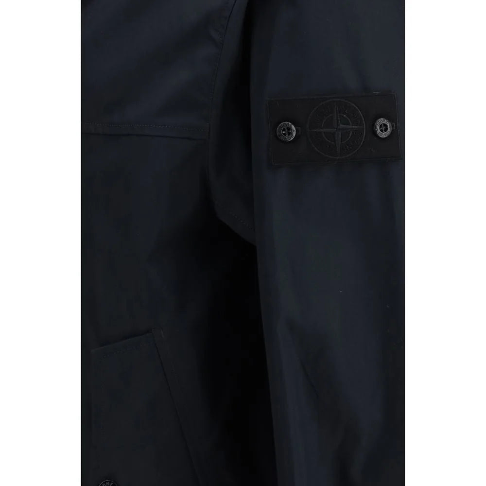 Stone Island Black Polyester Coat