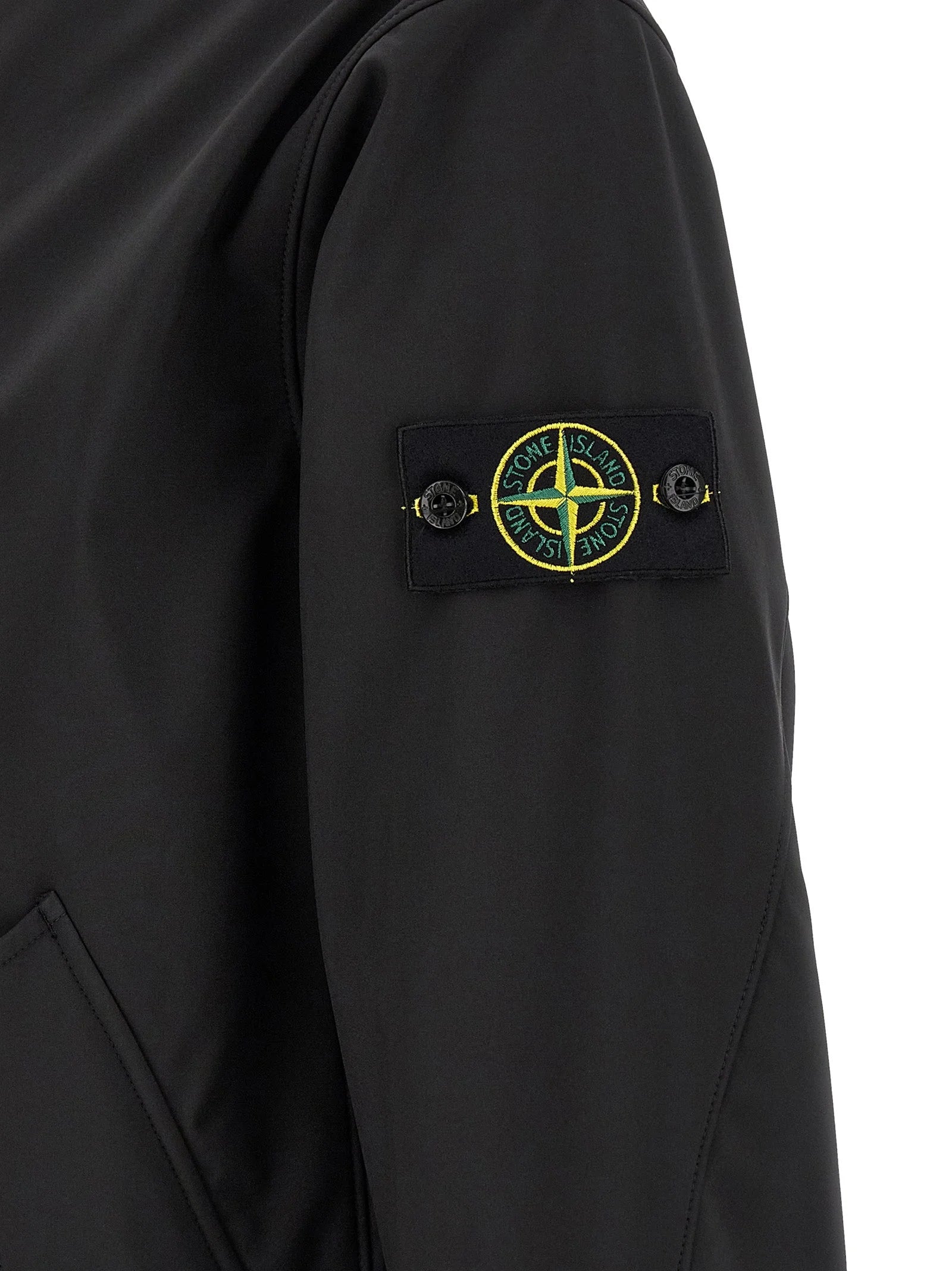 Stone Island Black Polyester Shell Jacket