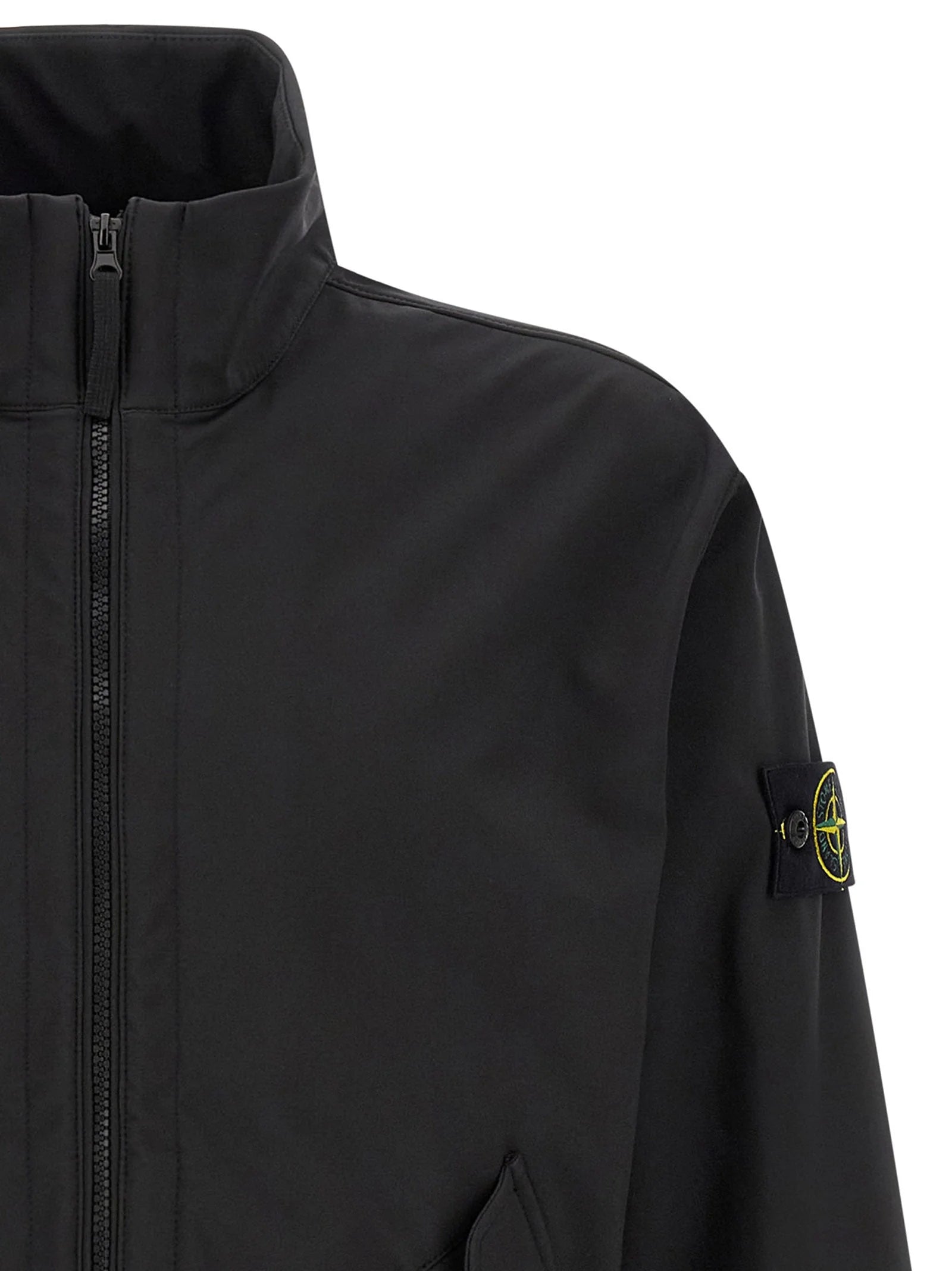 Stone Island Black Polyester Shell Jacket