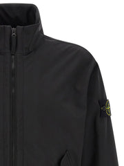 Stone Island Black Polyester Shell Jacket