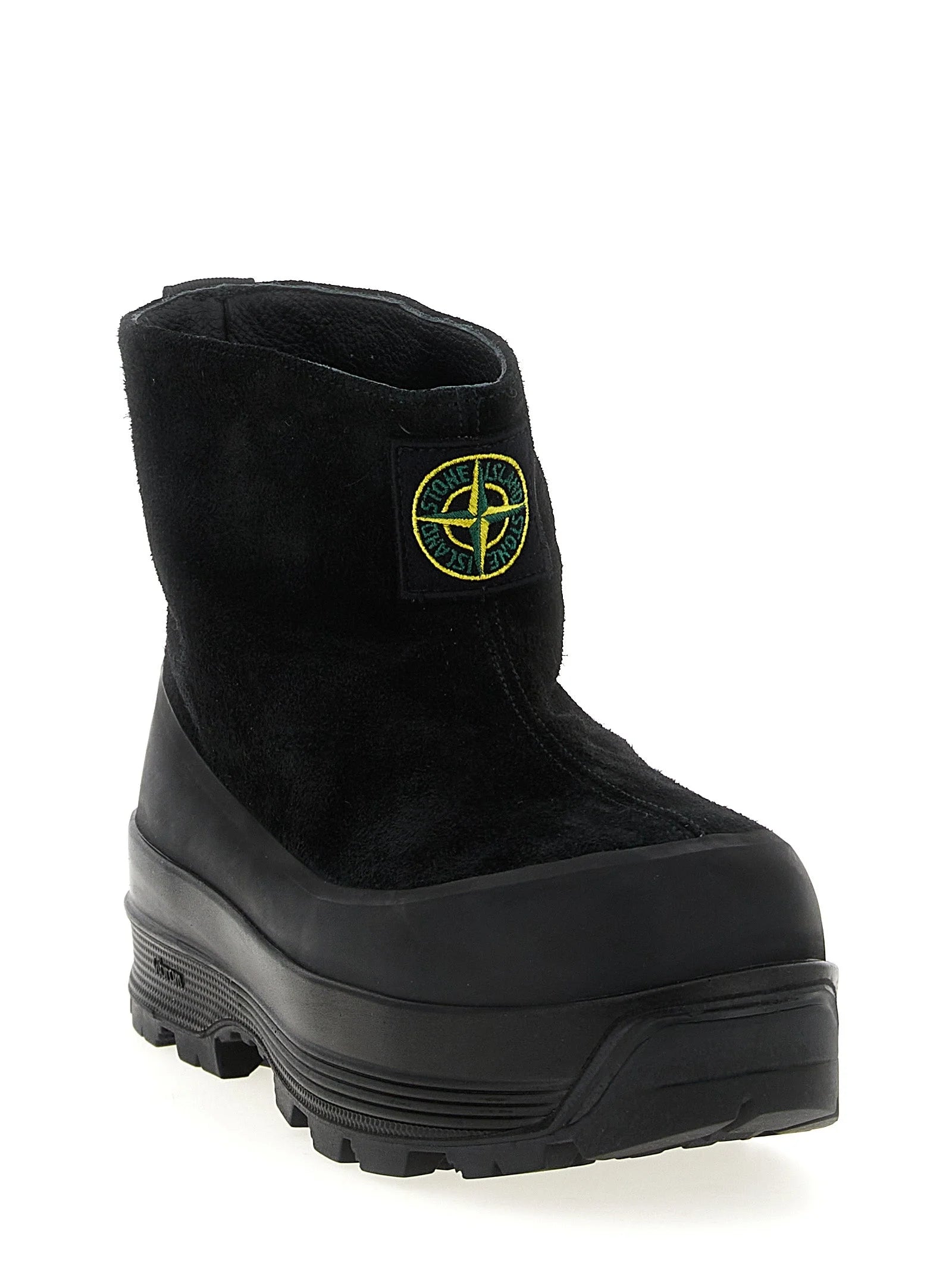 Stone Island Black Rubber Ankle Boots