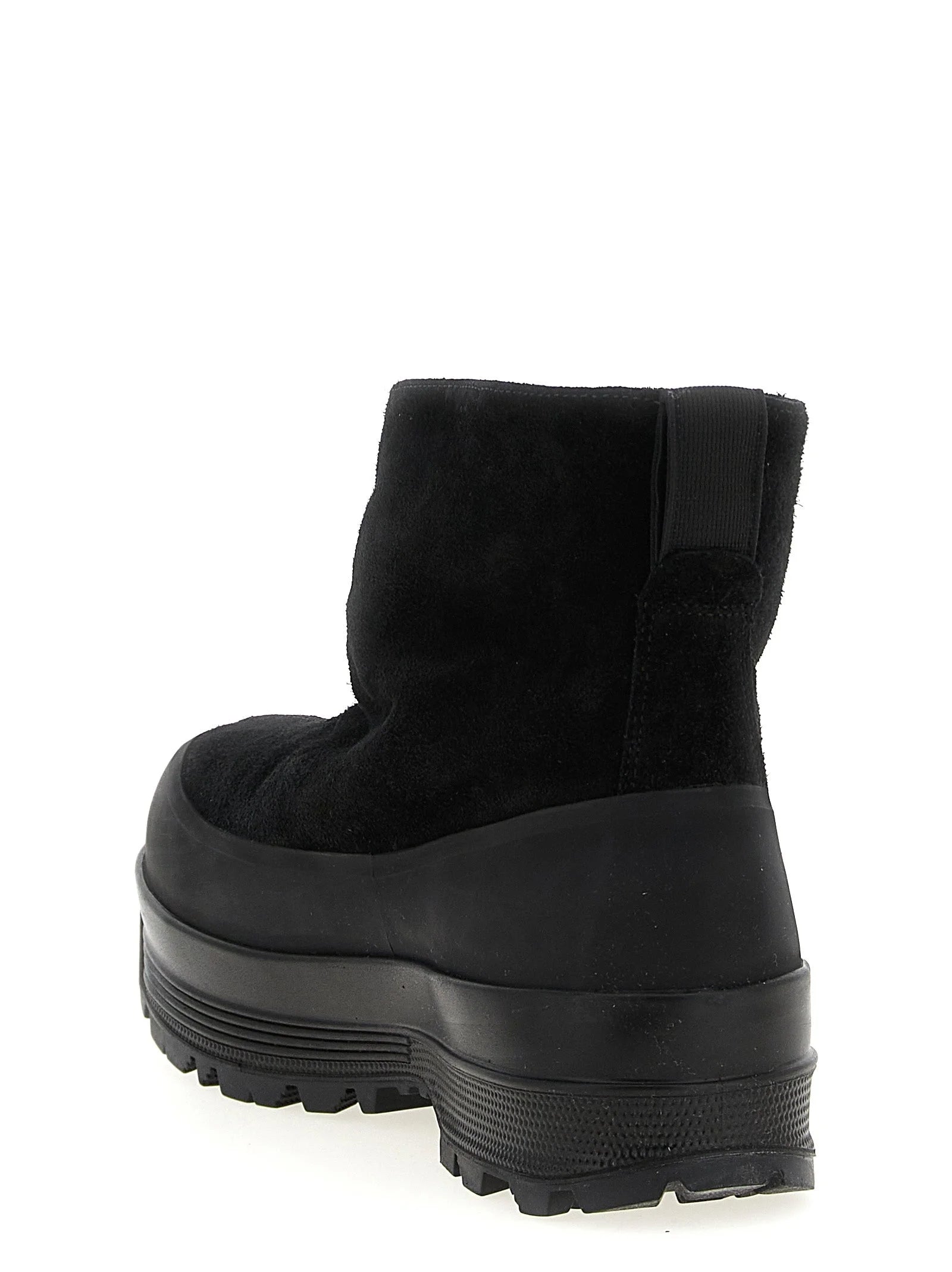 Stone Island Black Rubber Ankle Boots