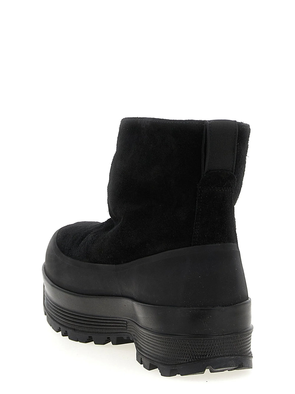 Stone Island Black Rubber Ankle Boots