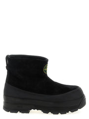 Stone Island Black Rubber Ankle Boots