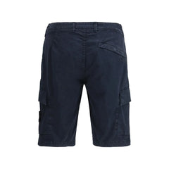 Stone Island Blue Cotton Bermuda Shorts - W30