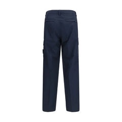 Pantalon cargo en coton bleu Stone Island