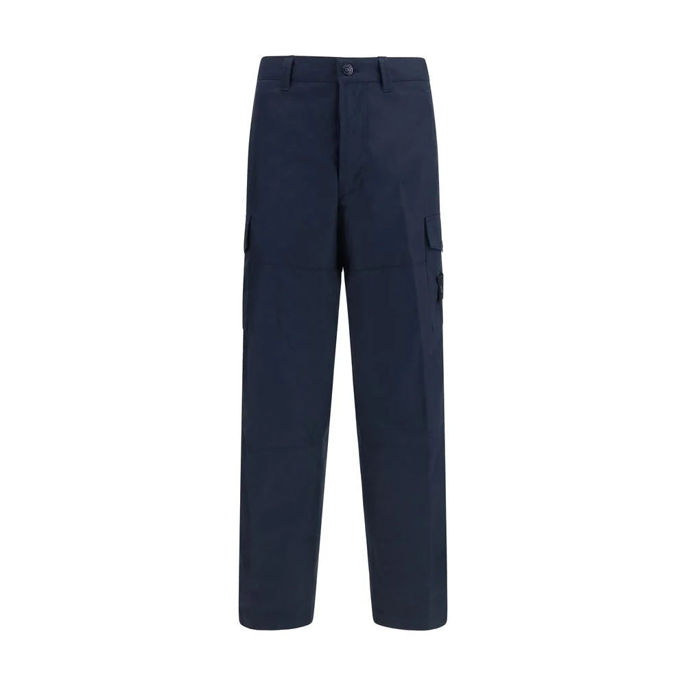 Pantalon cargo en coton bleu Stone Island