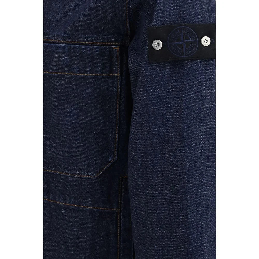 Stone Island Blue Cotton Denim Jacket - M - Trucker Jackets