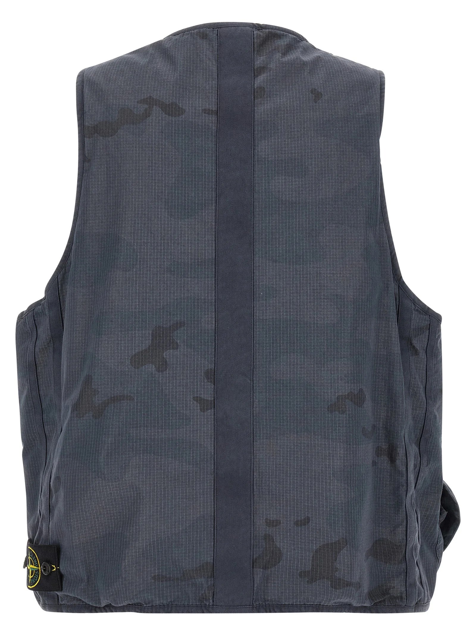 Stone Island Blue Cotton Sleeveless Jacket - M